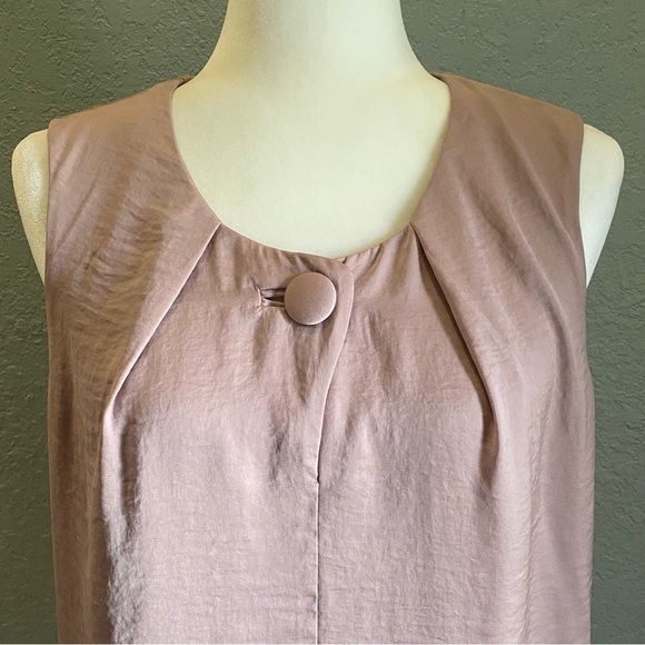 Cabi Button Blouse Fawn Blush Dusty Rose Mauve Lined Womens Medium Top - Picture 5 of 10